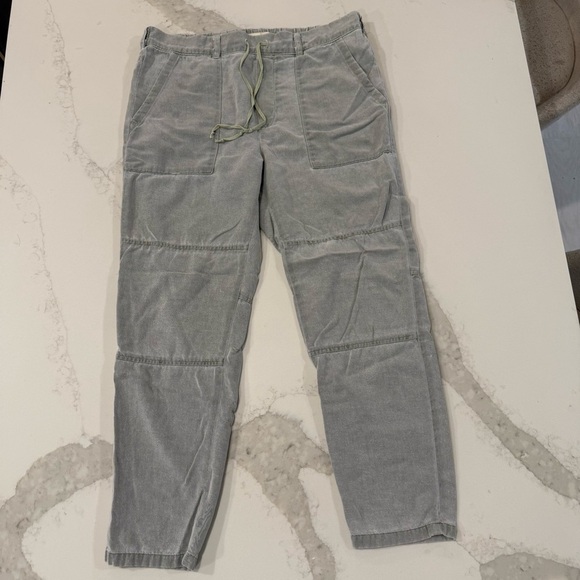 cloth & stone Pants - Cloth & Stone Mineral Wash Pull On Straight Leg Pants Women’s Medium Gray/Green